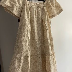 Gap flare sleeve leopard sun dress